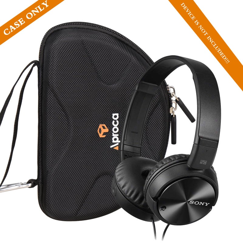 Aproca حافظة Aproca متوافقة مع سماعات الرأس Sony ZX Series MDR-ZX110 / MDRZX110AP / MDRZX110NC / MDR-ZX310AP لإلغاء الضوضاء، حقيبة تخزين محمولة للإكسسوارات (أسود) - Image 5